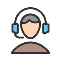 Male Agent Filled Line Icon vector