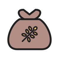 Wheat Bag Filled Line Icon vector
