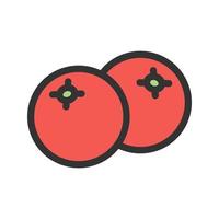 Cranberries Filled Line Icon vector