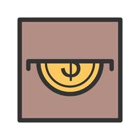 Slot for Coins Filled Line Icon vector