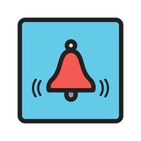 Alarm II Filled Line Icon vector