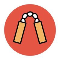Trendy Nunchaku Concepts vector