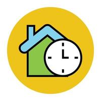 Trendy Home Time vector