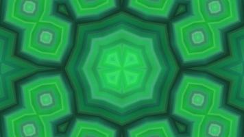 Green glow kaleidoscopic abstract background video