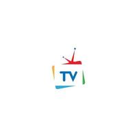 plantilla de ilustración de diseño de logotipo de icono de tv vector