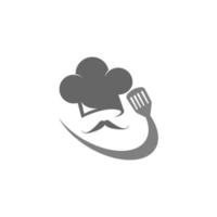 Chef hat icon logo illustration template vector