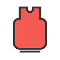 Gas Cylinder Filled Line Icon vector