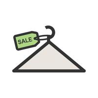 Sale Tag on Hanger Filled Line Icon vector