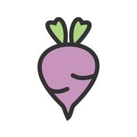 Beet Filled Line Icon vector