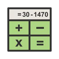 Calculations Filled Line Icon vector