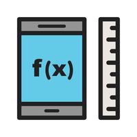 Solve Function Filled Line Icon vector