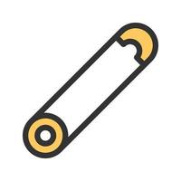Safety Pin Filled Line Icon vector
