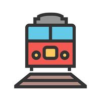 Train Filled Line Icon vector