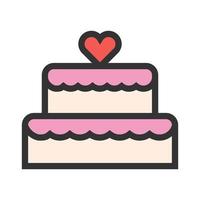 Wedding Cake I Filled Line Icon vector