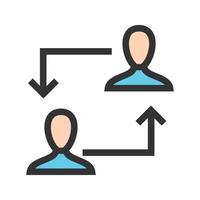 SEO Consulting Filled Line Icon vector