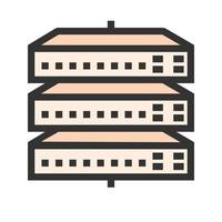 Network Switch Filled Line Icon vector