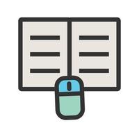 Click on Textbook Filled Line Icon vector