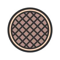 Waffle Filled Line Icon vector