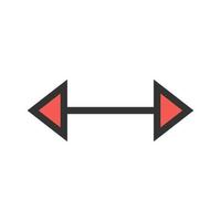 Left-Right II Filled Line Icon vector