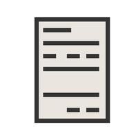 Atm Receipt Filled Line Icon vector