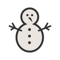 Snowman I Filled Line Icon vector