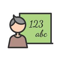 In Class Filled Line Icon vector