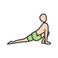 Low Lunge Right Filled Line Icon vector