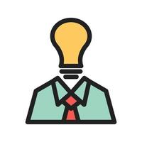 Brainstorming Filled Line Icon vector