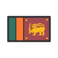 Sri Lanka Filled Line Icon vector