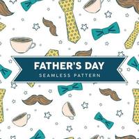 Seamless pattern background with male hipsters icons Father day Vector