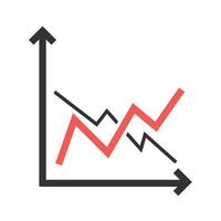 icono de línea llena de gráficos de frecuencia vector