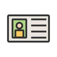 Identity Card I Filled Line Icon vector