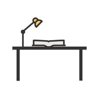 Study Desk I Filled Line Icon vector