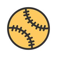 Soft Ball Filled Line Icon vector