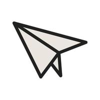 Paper Plane Filled Line Icon vector