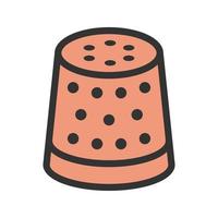 Thimble Filled Line Icon vector