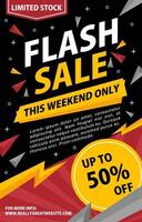 Flash Sale Template Promotion Poster vector