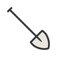 Shovel Filled Line Icon vector