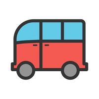 MiniVan Filled Line Icon vector