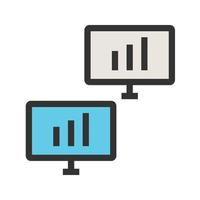 Shared Signals Filled Line Icon vector