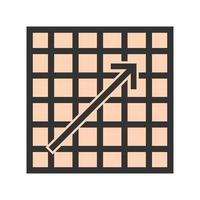 Rising Statistics Filled Line Icon vector