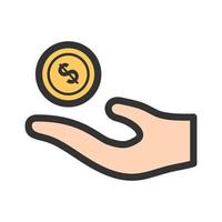 Donations Filled Line Icon vector