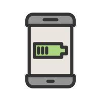 Battery Indicator Filled Line Icon vector