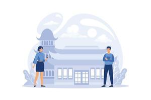 chinese culture and language lesson illustration