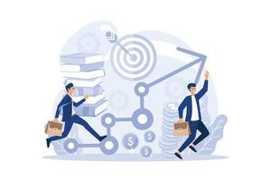 Sales manager or commercial director concept. Business planning and sales growth. Sales promotion and comercial operations concept. modern flat illustration vector