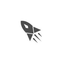 Rocket icon logo illustration design vector