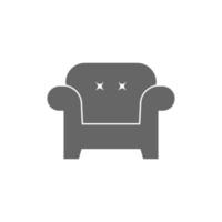 plantilla de ilustración de diseño plano de icono de silla vector