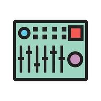 icono de línea llena de controlador vector