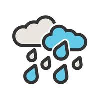 Heavy Rain Filled Line Icon vector