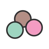 Venn Diagram Filled Line Icon vector